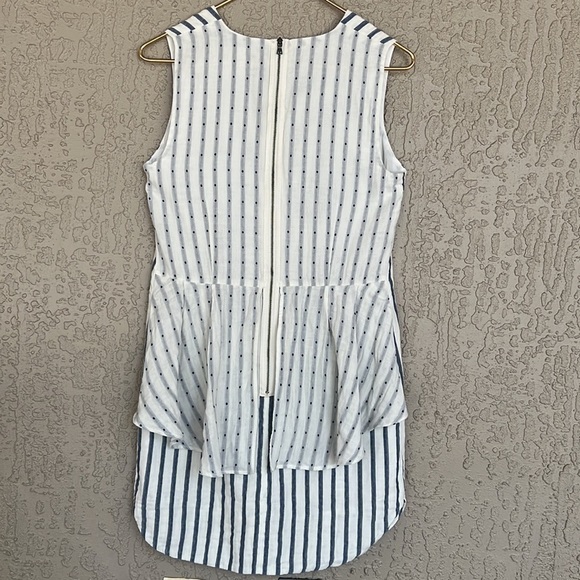 BCBGMaxAzria Stripe Dot Print Yousra Seeveless Dress - Picture 6 of 15